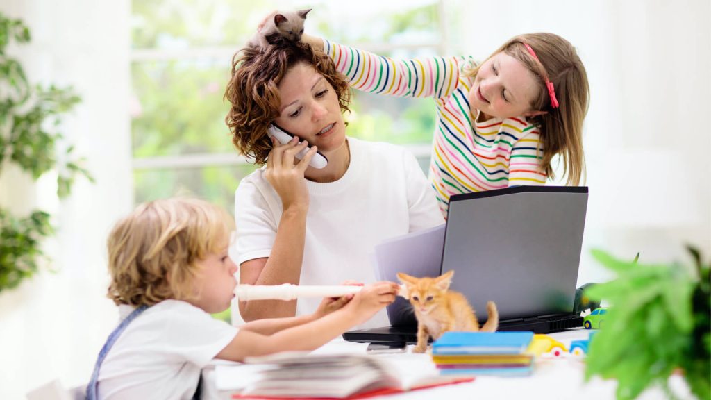 homeschooling and working from home