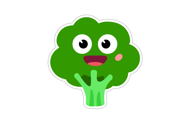 Speech Blubs Sticker Food Brocolli